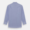 View 3 of product Blue Fine Check Sea Island Quality Cotton Shirt with T&A Collar and 3-Button Cuffs