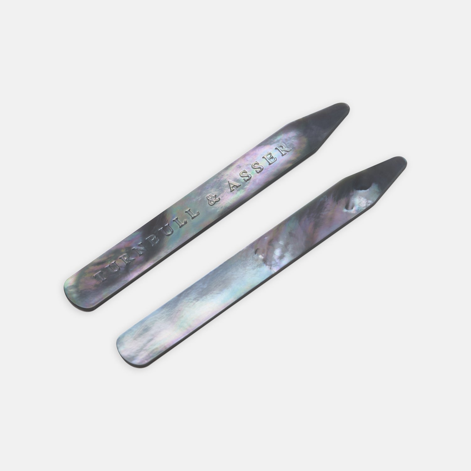 View 1 of product Smoke Mother-of-Pearl Collar Stays