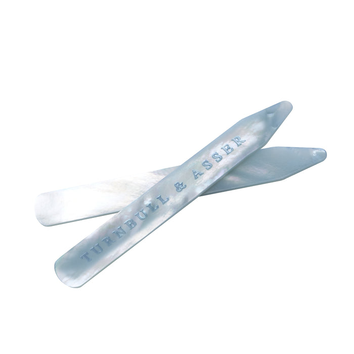 Blue Mother-of-Pearl Collar Stays Image 1