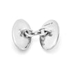 View 2 of product Reversible Monochrome Sterling Silver Oval Cufflinks