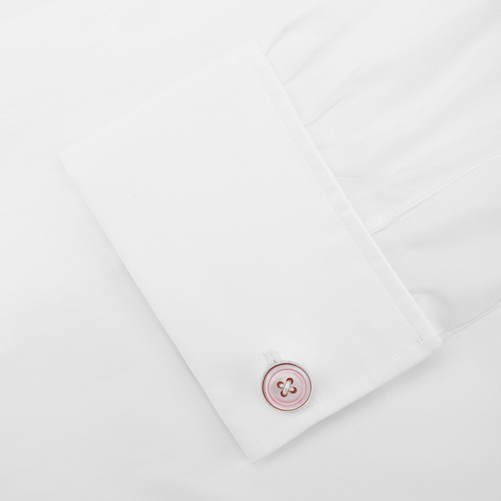 View 3 of product Pink Sterling Silver Mother-of-Pearl Button Cufflinks