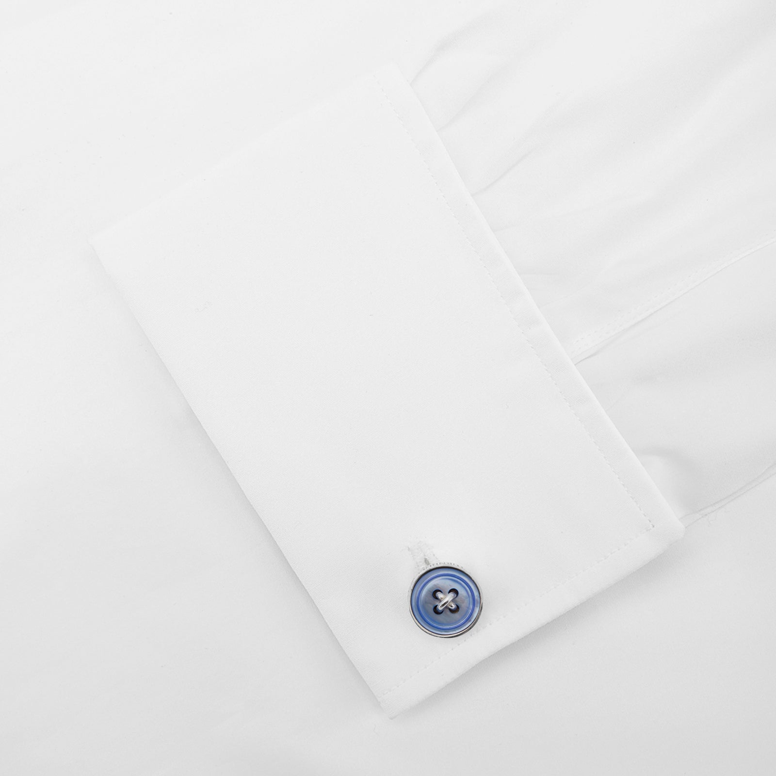 View 3 of product Purple Sterling Silver Mother-of-Pearl Button Cufflinks