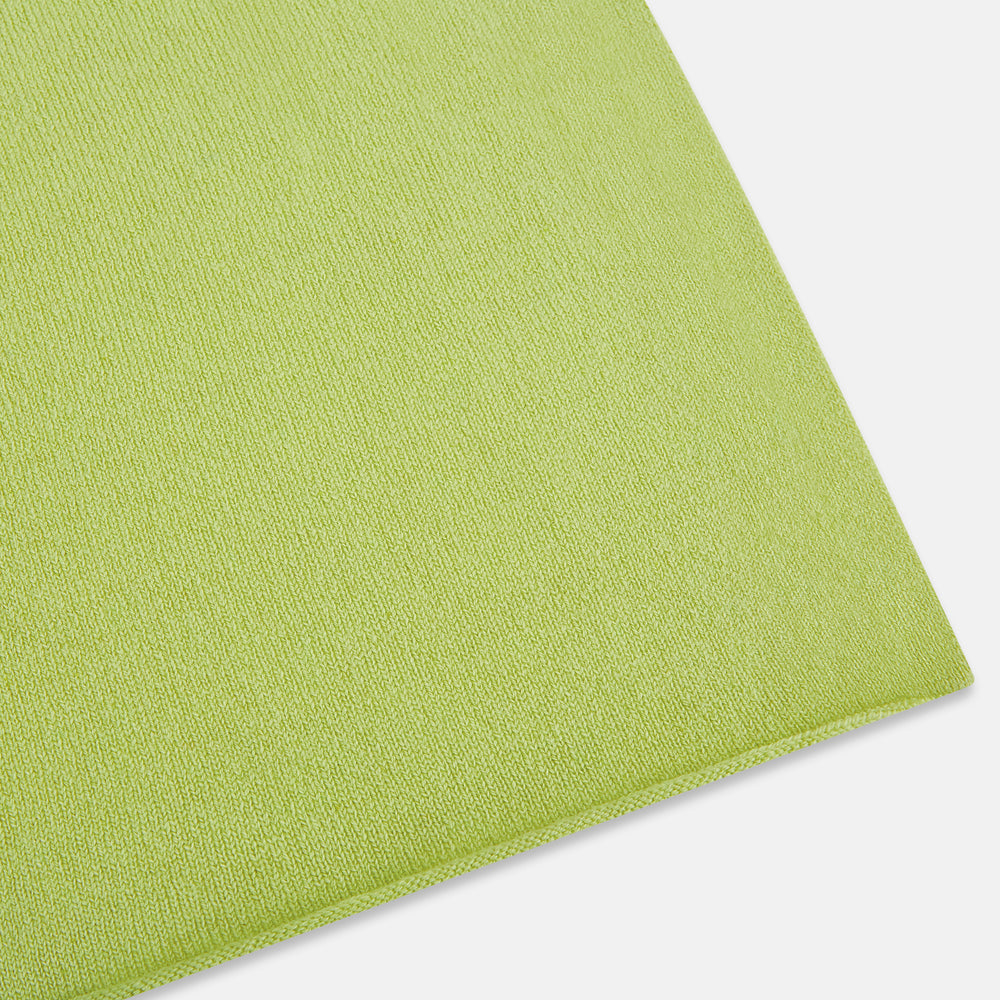 Plain Canary Yellow Cashmere Knitted Scarf