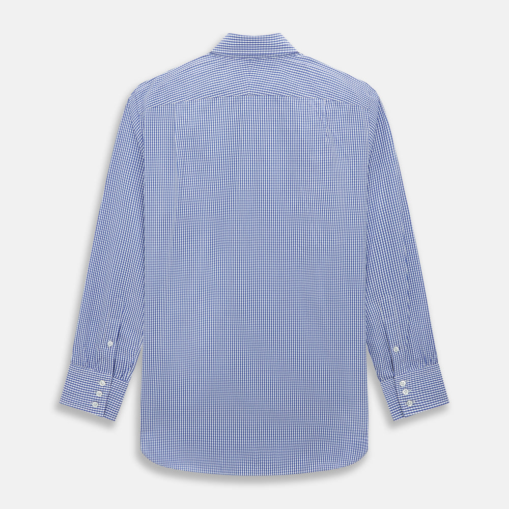 Turnbull & Asser Blue Grid Check Belgravia Shirt