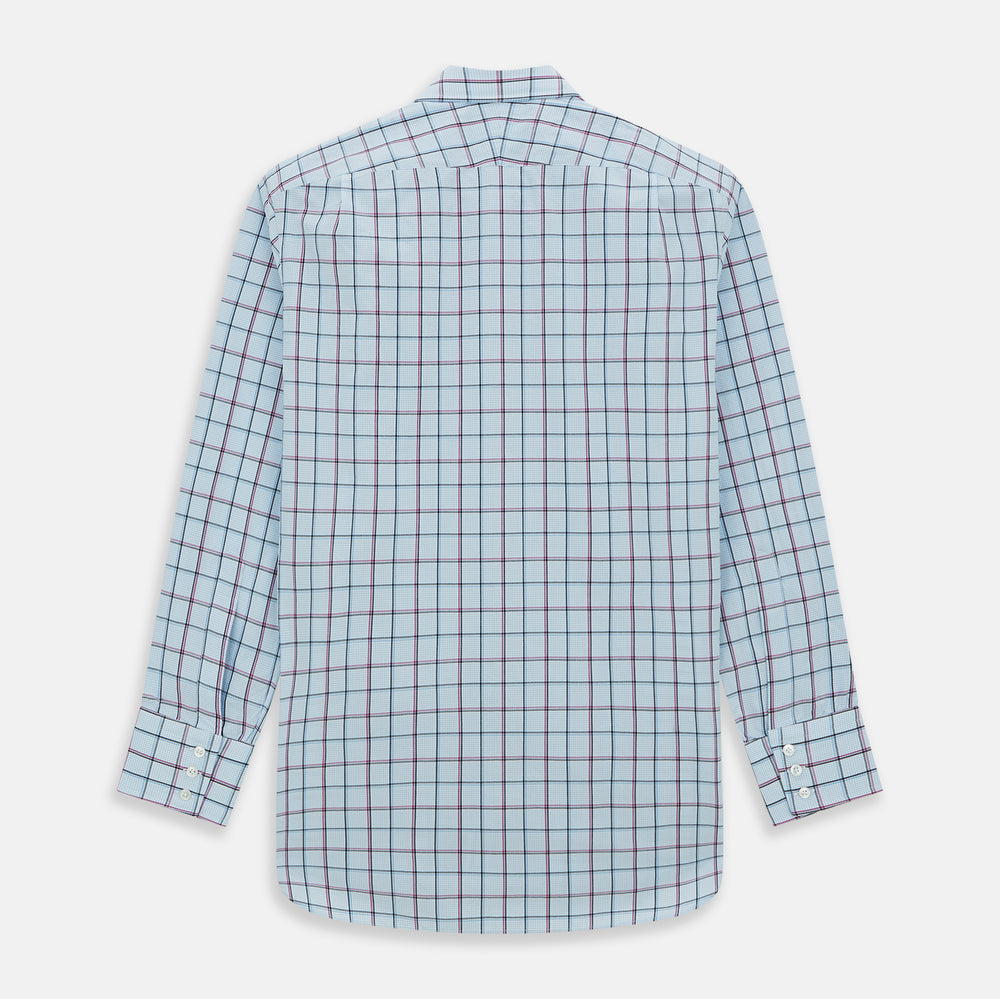 Blue and Pink Tattersall Check Mayfair Shirt