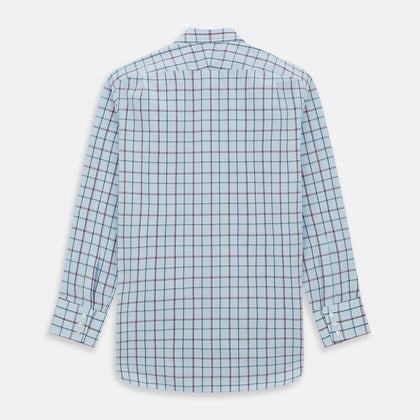 Blue and Pink Tattersall Check Mayfair Shirt Image 5