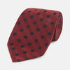 View 1 of product Navy Dot and Red Silk Tie