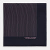 View 4 of product Navy and Pink Stripe Silk Pocket Square