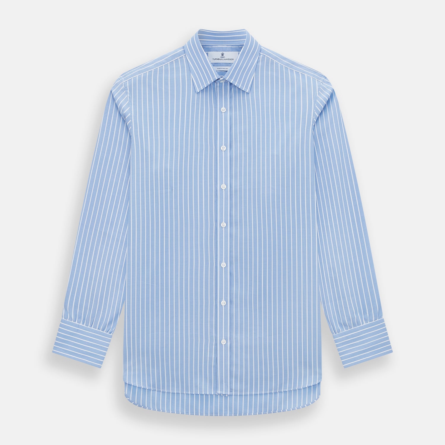 Sky Blue Wide Pinstripe Mayfair Shirt