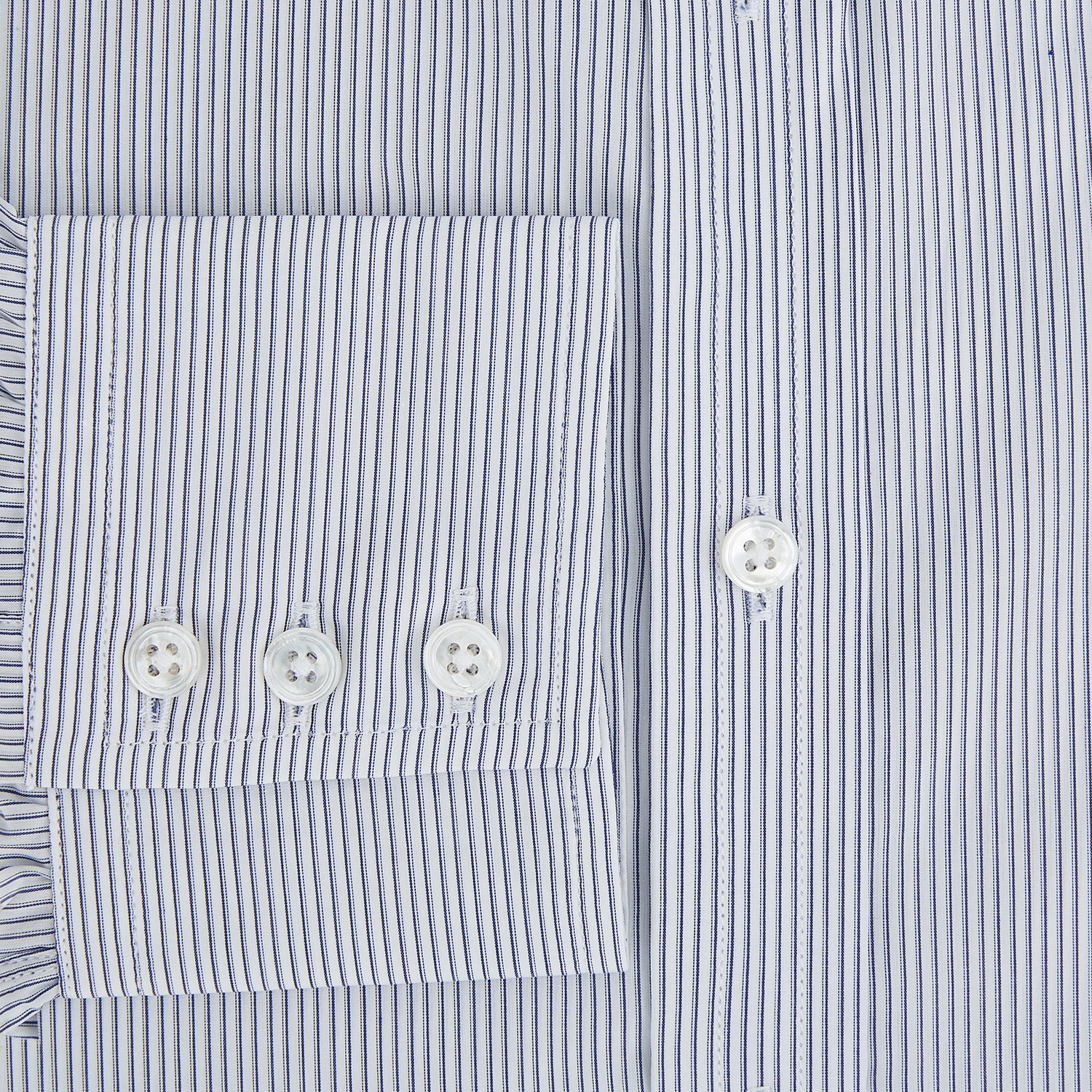 Image 4 of product Navy and White Ticking Stripe Mayfair Shirt