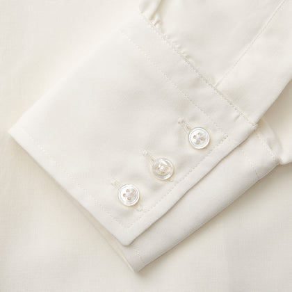 Cream Silk Tailored Bianca Shirt Image 3