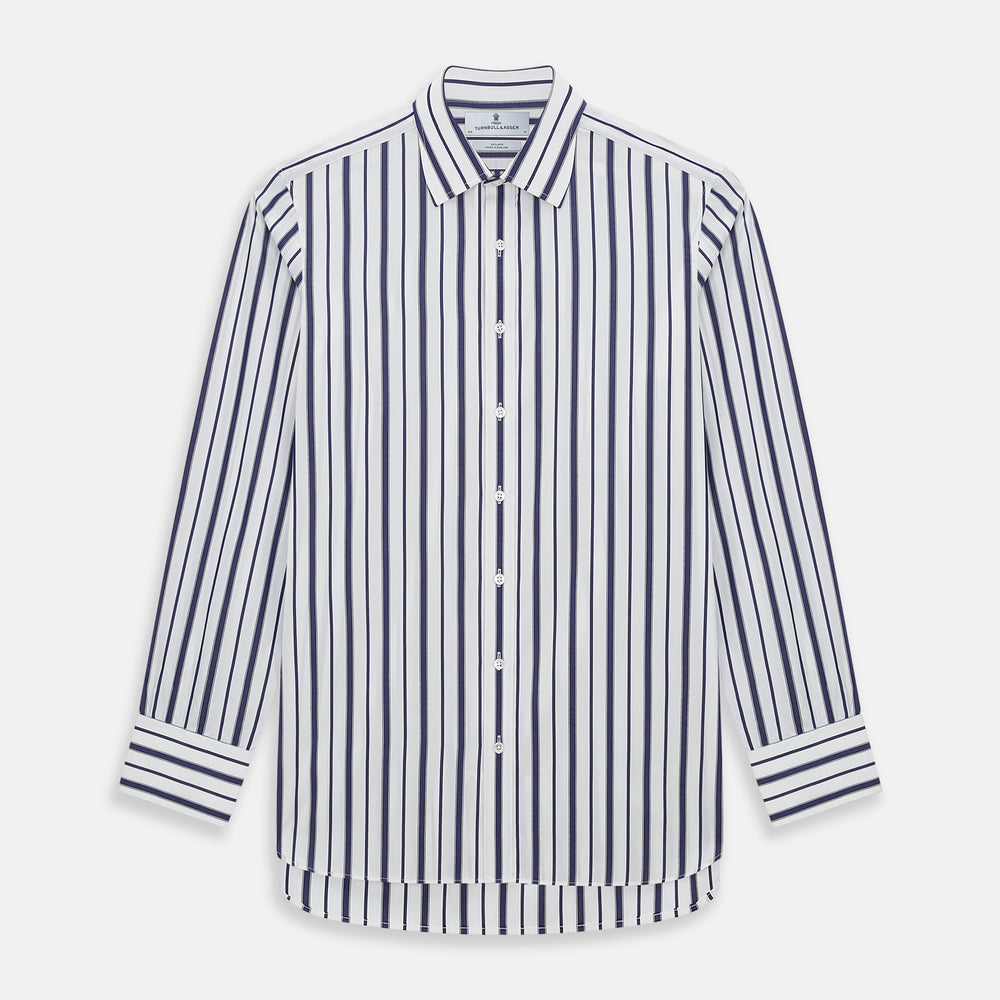 Navy Double Stripe Mayfair Shirt