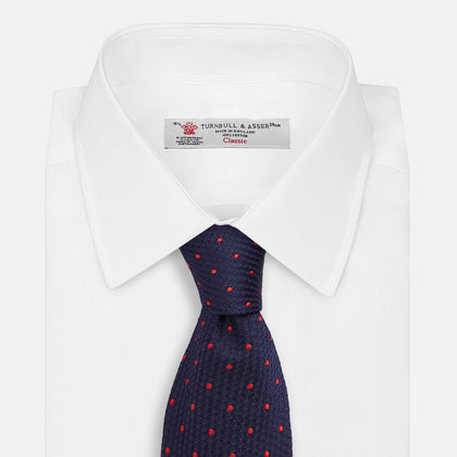 LACE ON TONE SPOT NAVY TULIP RED TIE Image 1
