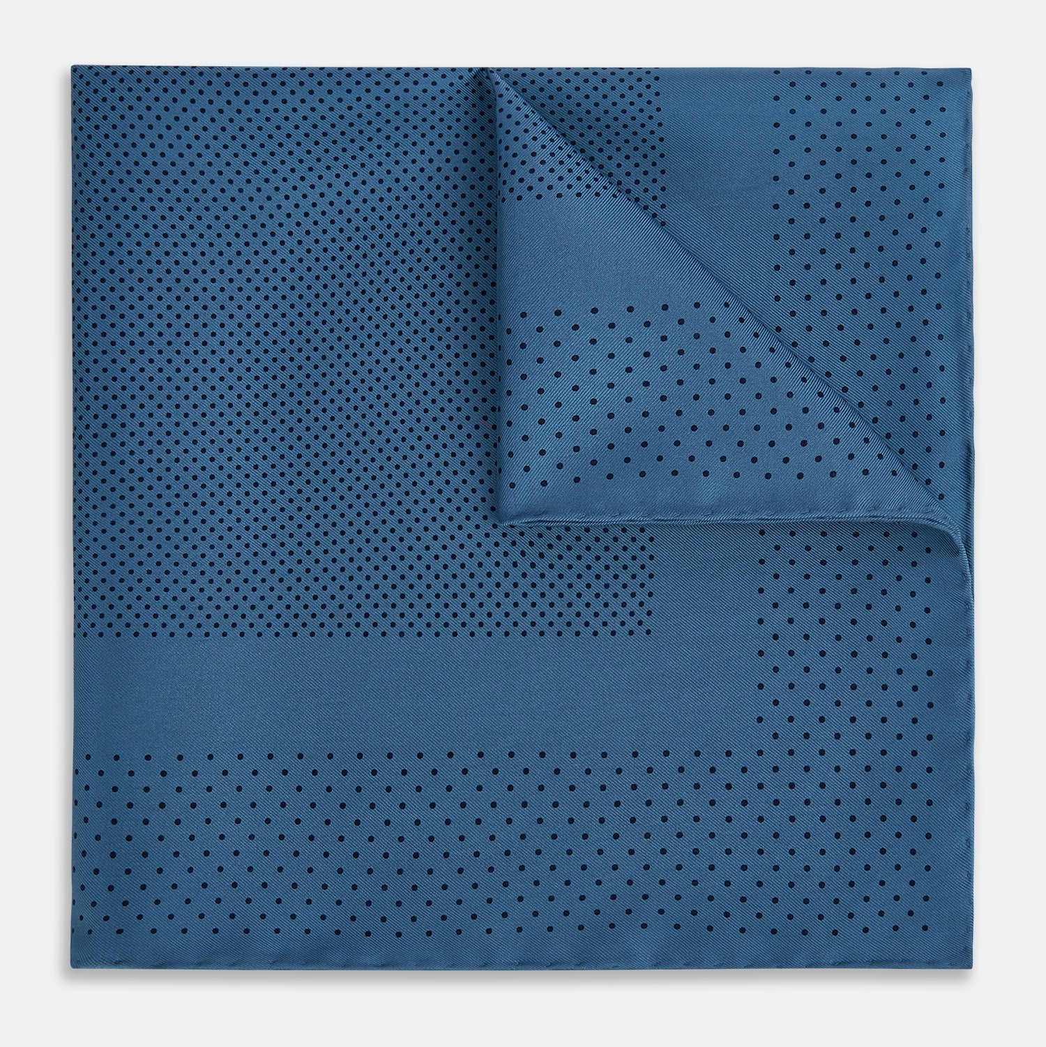 View 1 of product Blue Dot Silk Pocket Square
