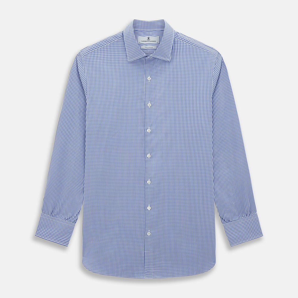 Blue Grid Check Belgravia Shirt