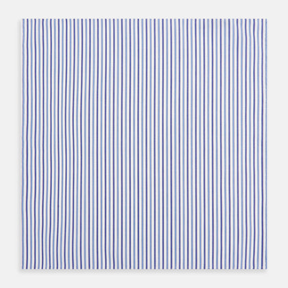 NAVY AND BLUE MULTI STRIPE HANDKERCHIEF Image 2