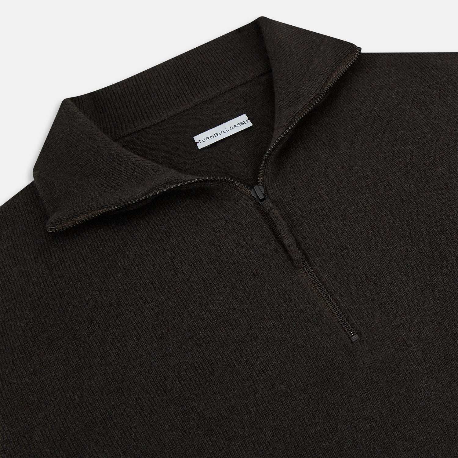 View 2 of product Brown Half-Zip Cashmere Jumper