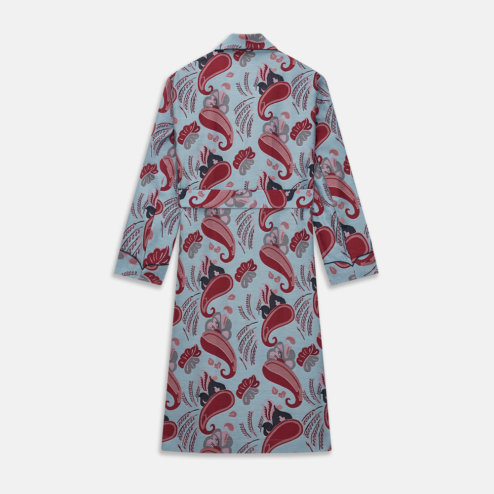 Blue Paisley Pattern Cotton Arnold Gown