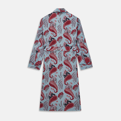 Blue Paisley Pattern Cotton Arnold Gown Image 3