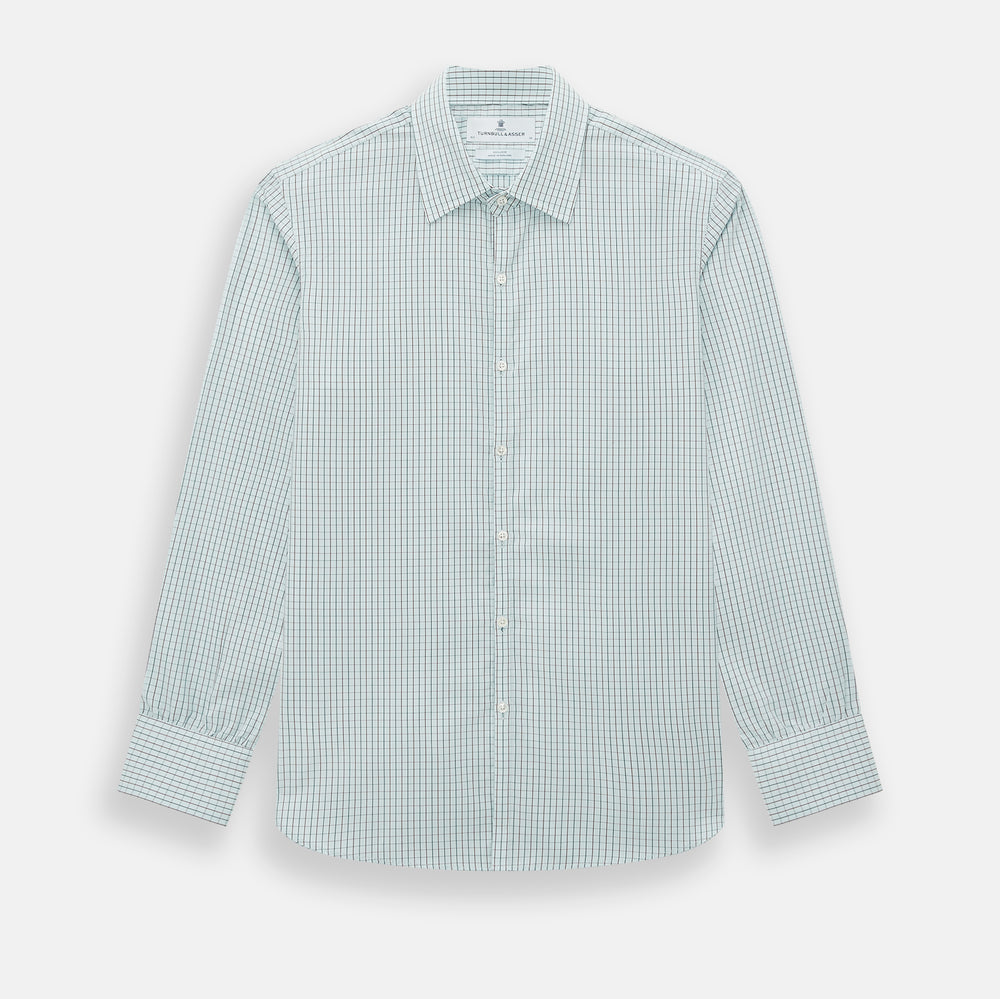Forest Melange and Red Overlay Grid Check Westminster Shirt