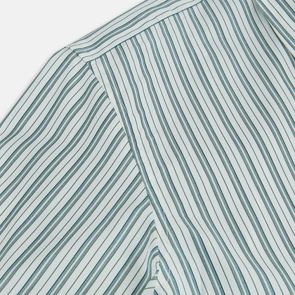 OLIVE & SAGE GREEN MULTI TRACK STRIPE WESTMINSTER SHIRT Image 5