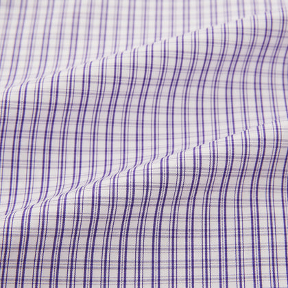 Purple Double Graph Check Mayfair Shirt Image 5