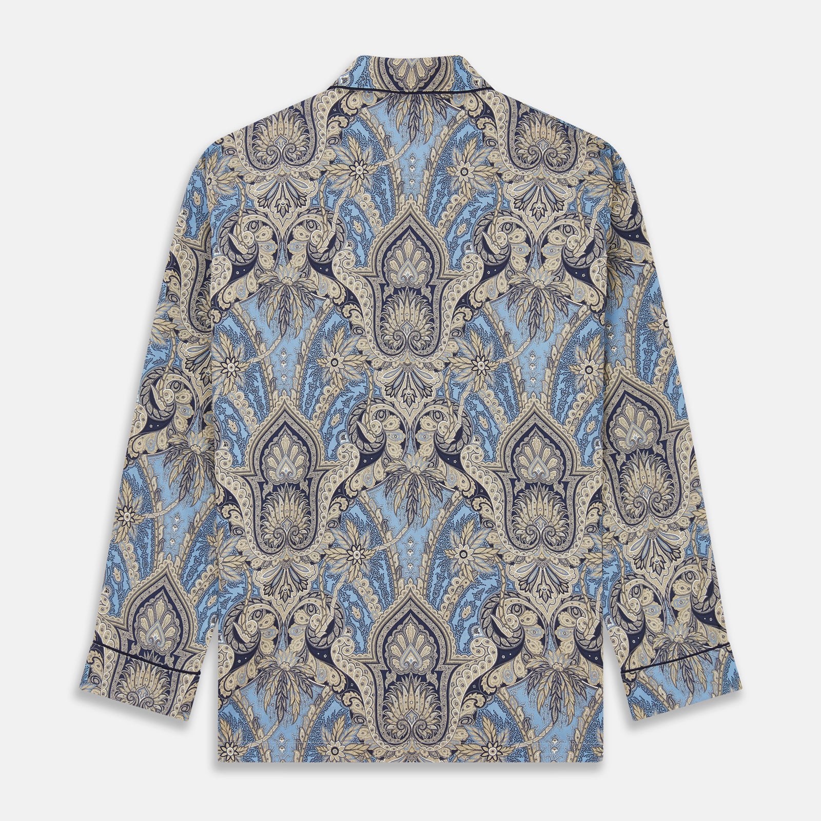 View 6 of product Pale Blue Baroque Silk-blend Hyde Pyjama Set