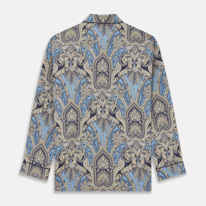 Pale Blue Baroque Silk-blend Hyde Pyjama Set Image 5