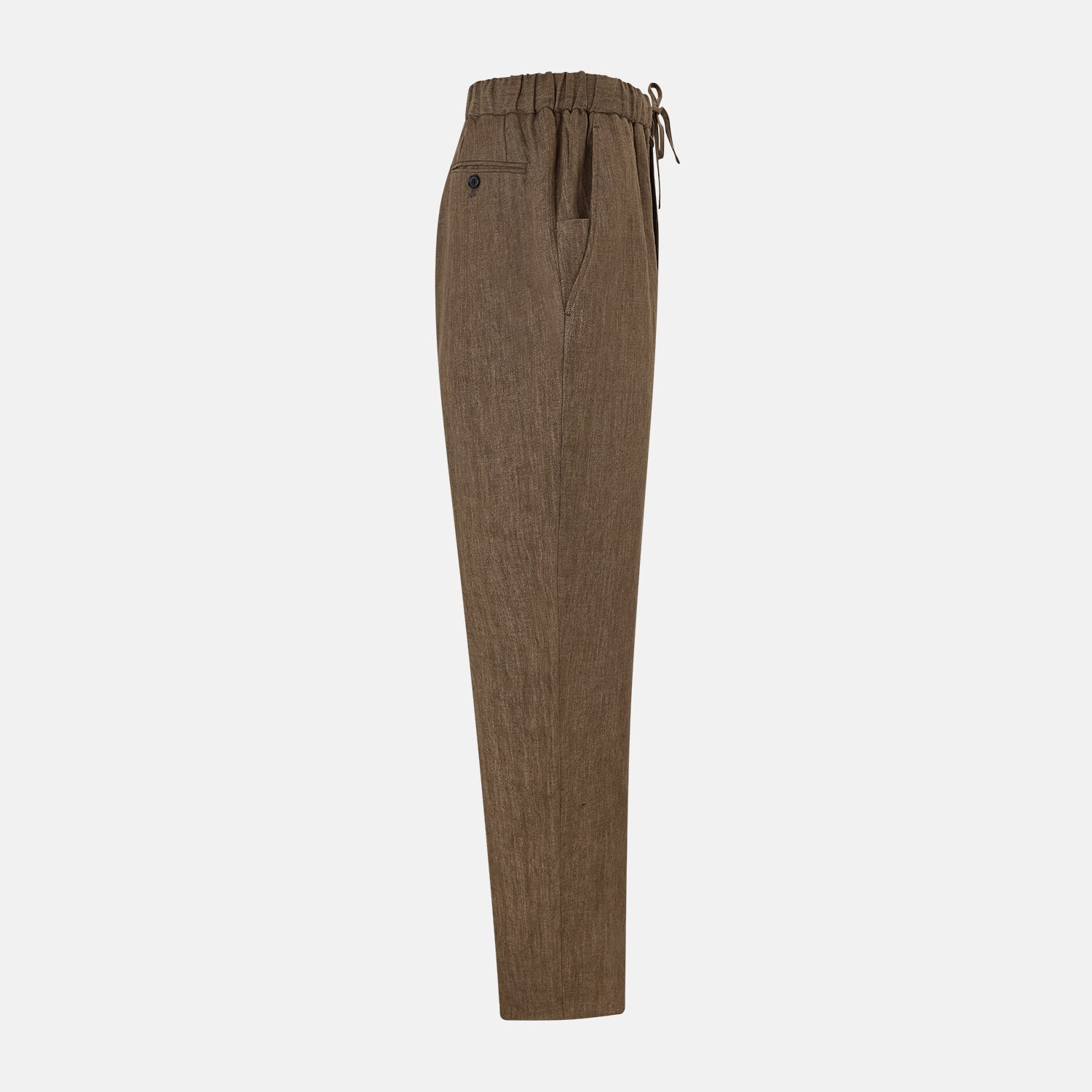 View 4 of product Pine Cone Linen Herringbone Miles Trousers