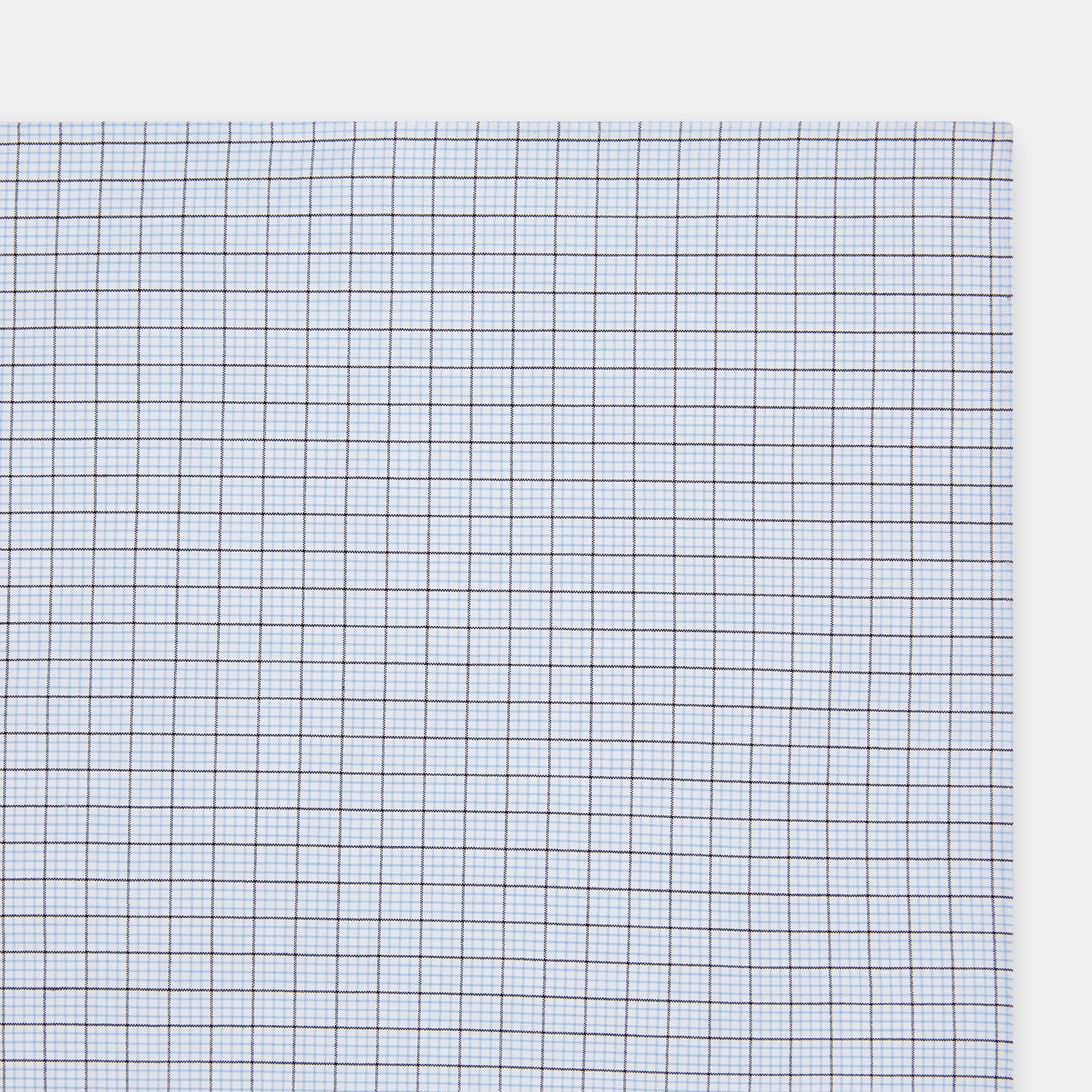 View 2 of product Hand Rolled Blue Multi Graph Check Handkerchief