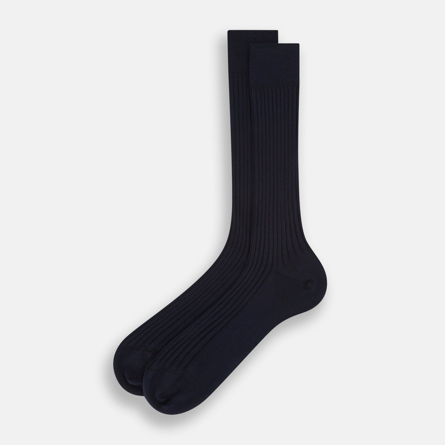 View 2 of product Navy Organic Cotton Mid-Length Socks