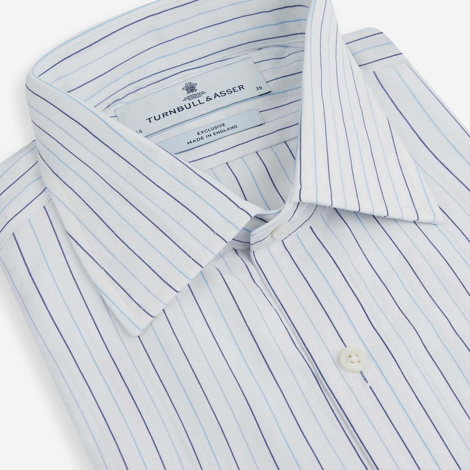 View 2 of product Blue Wide Pinstripe Mayfair Shirt