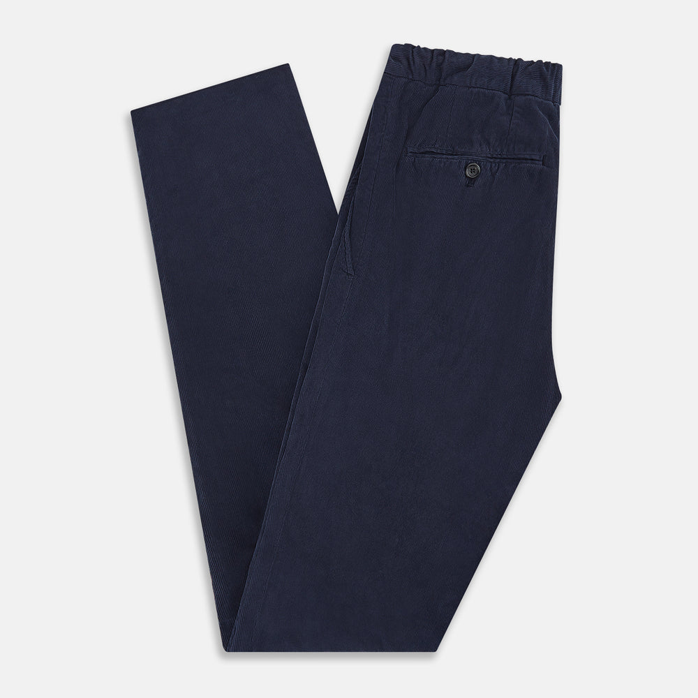 Light Navy Corduroy Miles Trousers