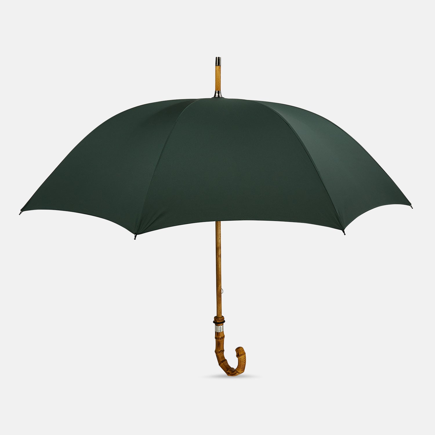 View 1 of product Forest Green Umbrella with Whangee Crook Handle