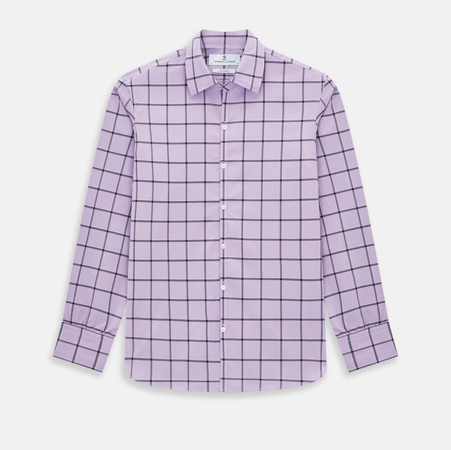 View 1 of product Lilac Grid Check Windsor Shirt