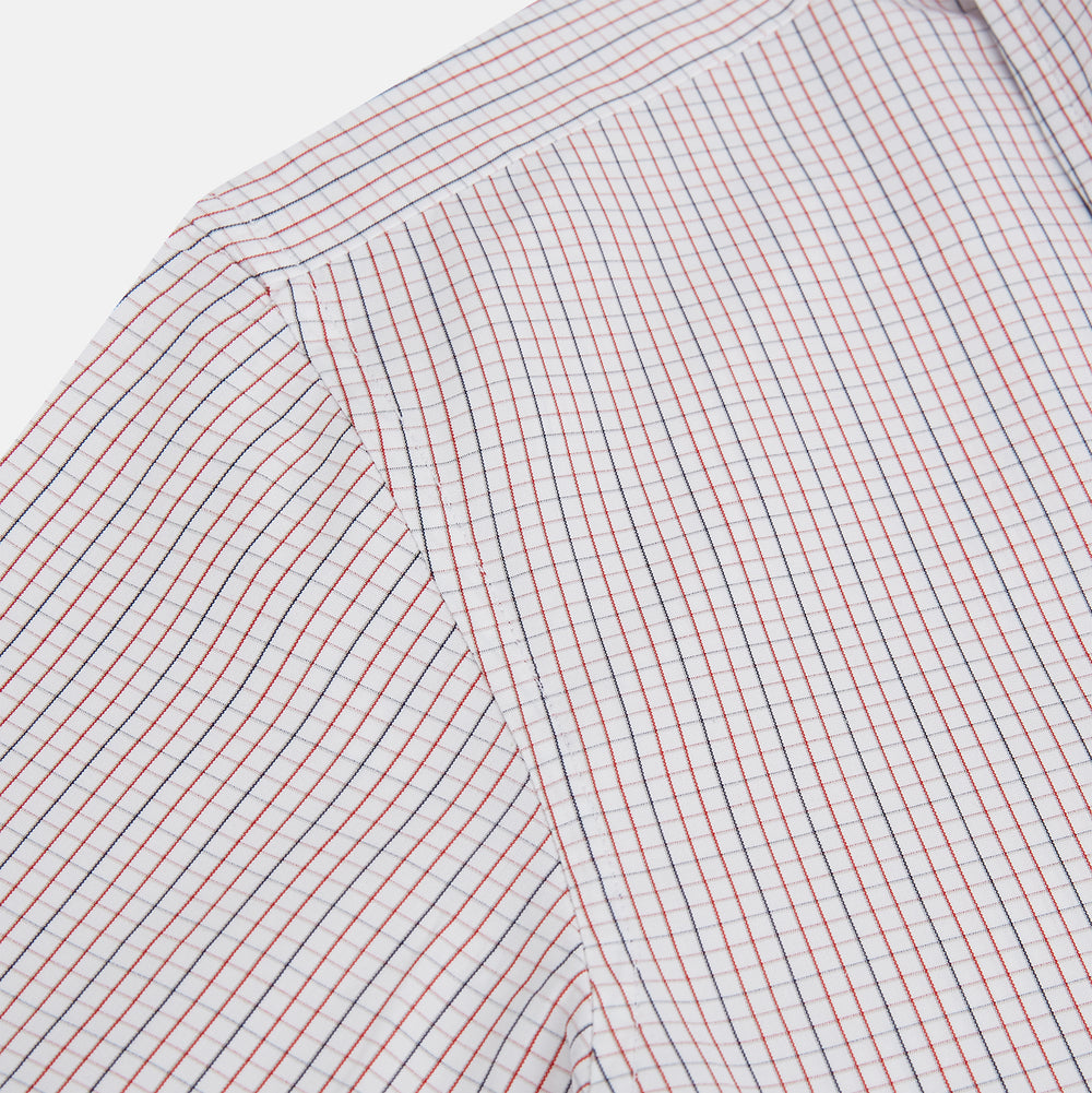 Red and navy Check Windsor Shirt