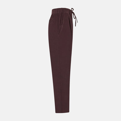 Burgundy Corduroy Miles Trousers Image 3