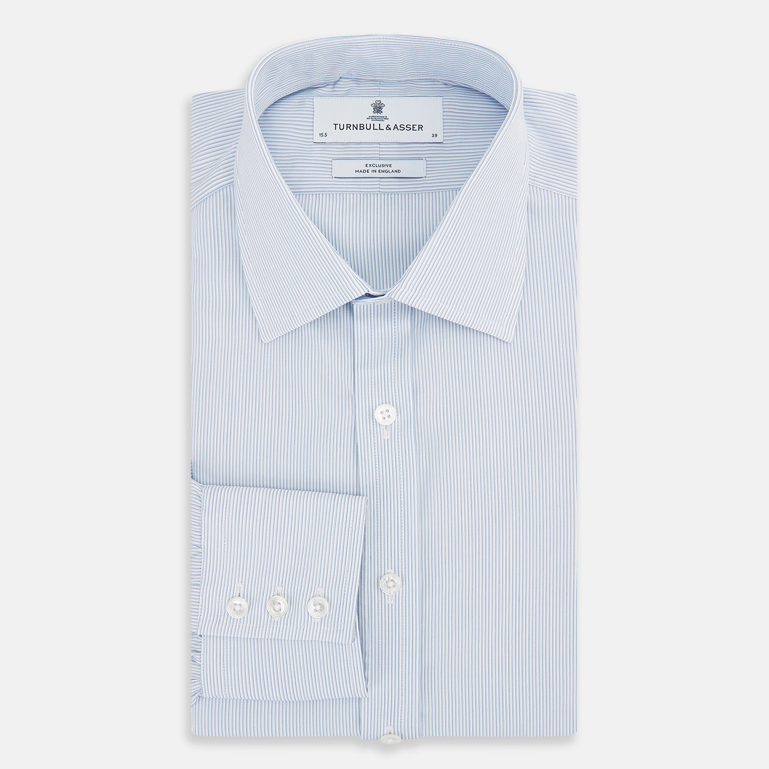 View 5 of product Sky Blue Hairline Multi Stripe Mayfair Shirt