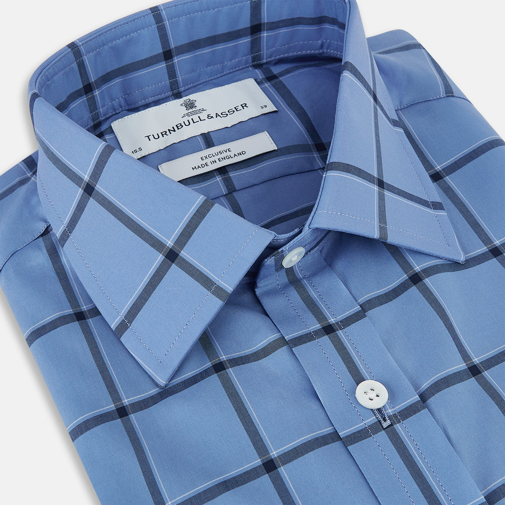 Colony Blue Grid Check Mayfair Shirt