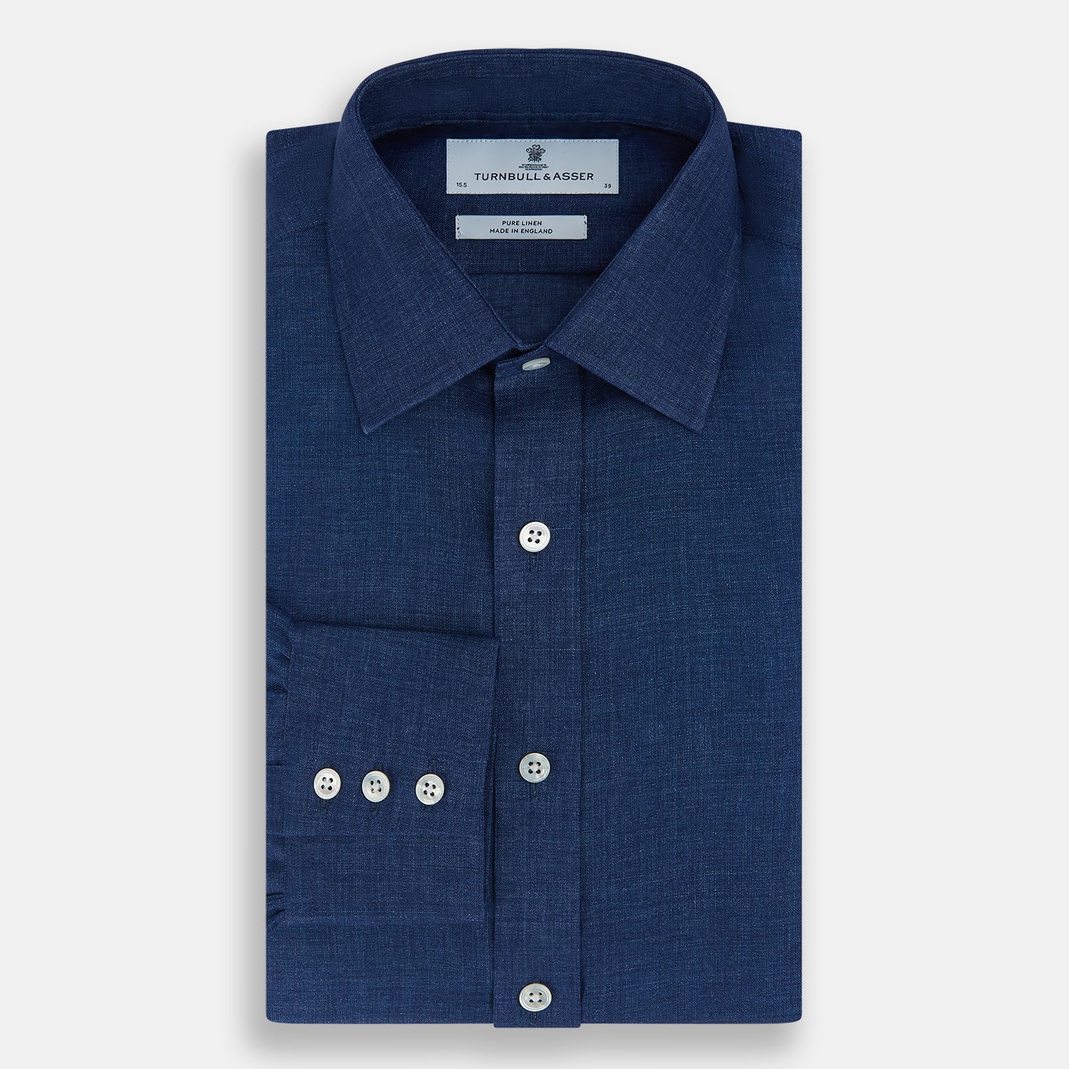 View 5 of product Navy Linen Mayfair Shirt
