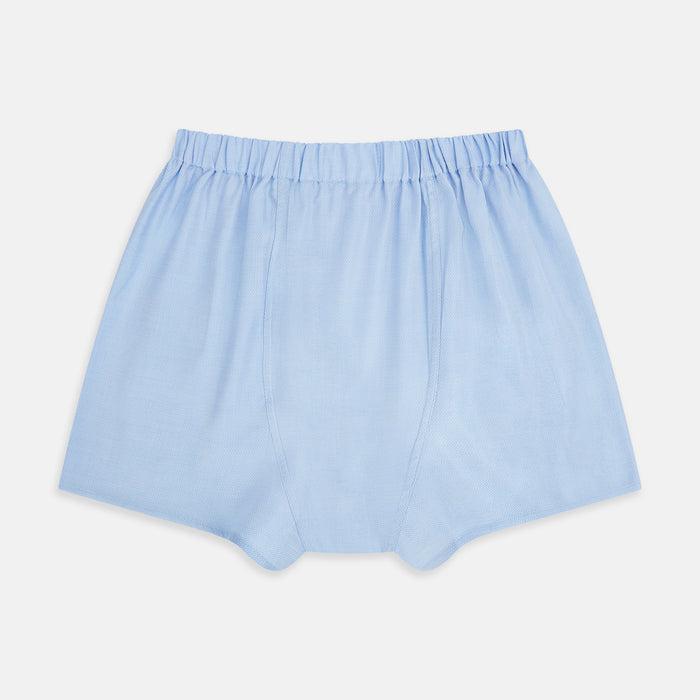 Plain Blue Godfrey Boxer Shorts Image 1