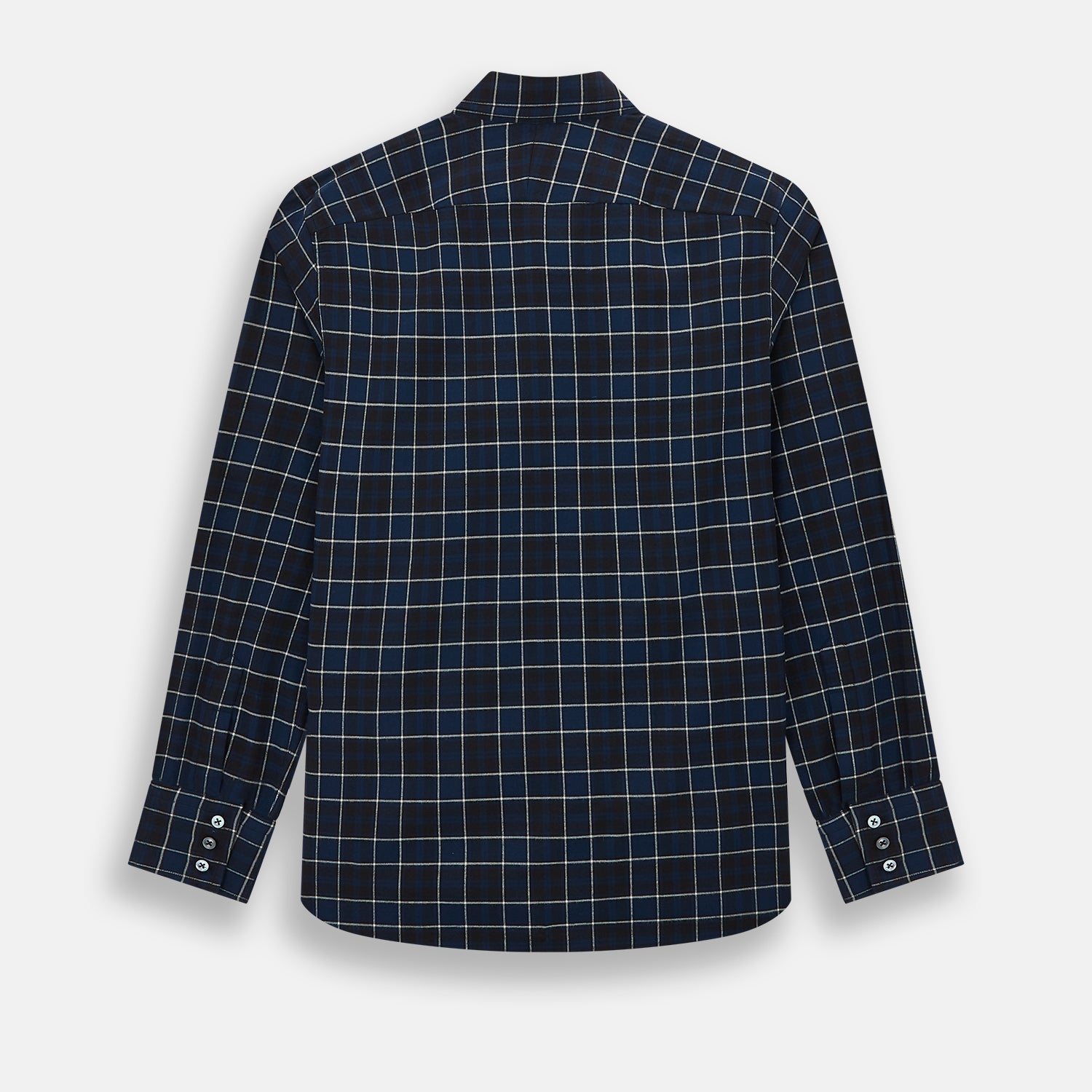 View 3 of product Navy and White Check Windsor Shirt