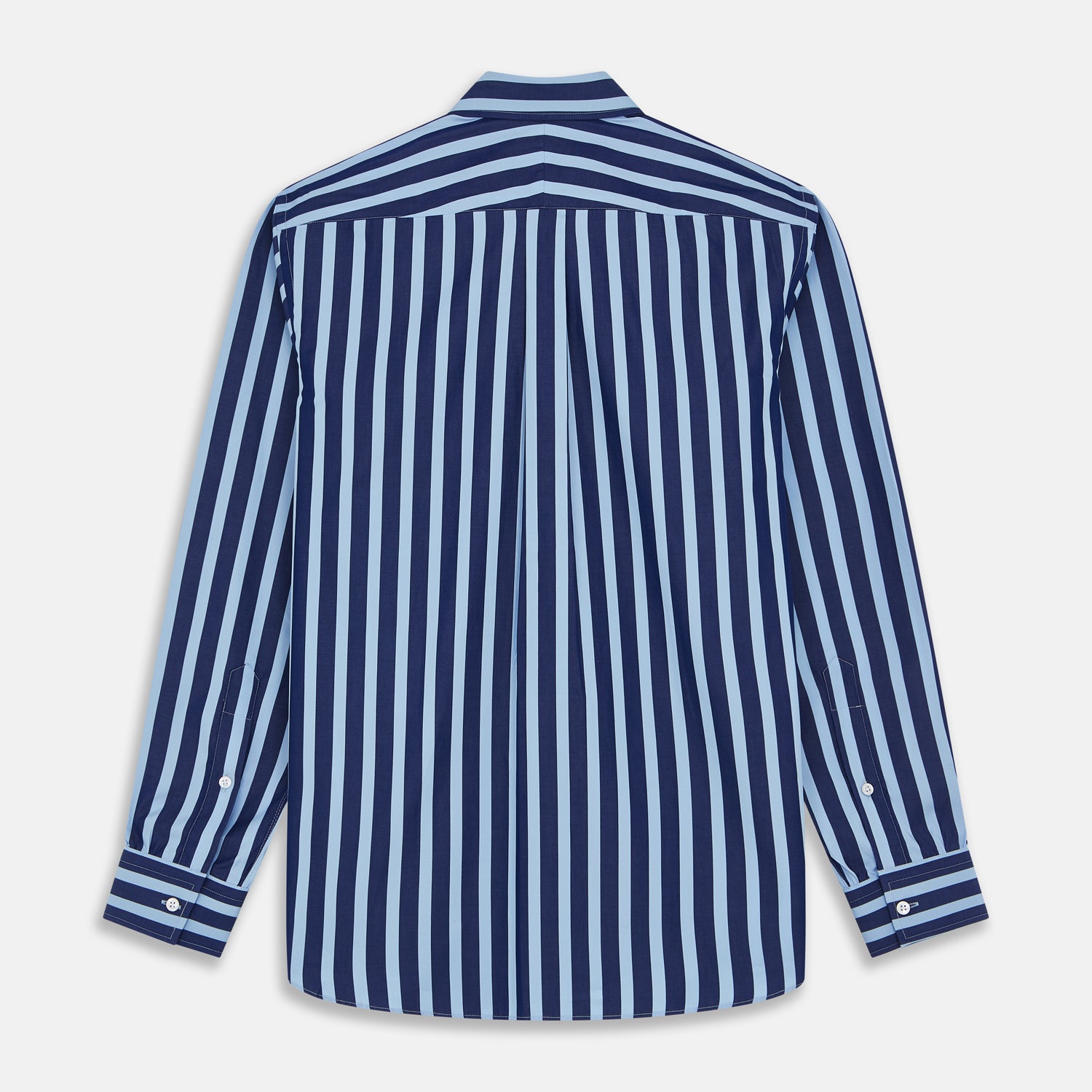 View 5 of product Navy Multi Stripe Cotton Weekend Fit Suffolk Shirt