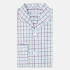 Burgundy and Blue Check Pyjama Shirt