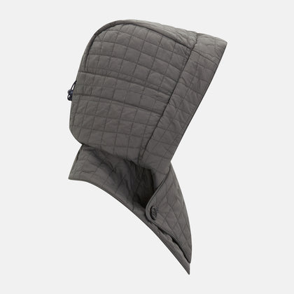 Shadow Grey Quilted Hood with Neck Warmer