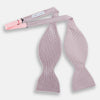 View 2 of product Pale Pink and White Square Silk Bow Tie