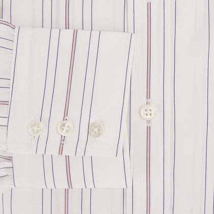 Purple and Rose Multi Stripe Mayfair Shirt Image 3
