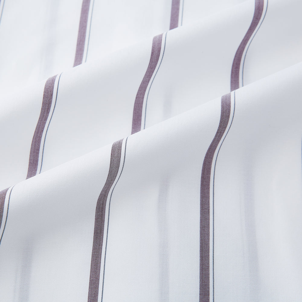 Burgundy Track Stripe Mayfair Shirt