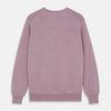 View 3 of product Lilac Heather Glenn Cashmere Crew Neck Jumper
