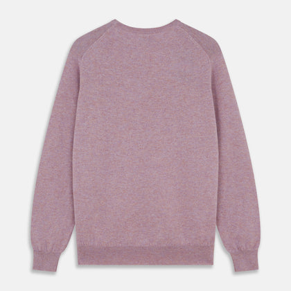 Lilac Heather Glenn Cashmere Crew Neck Jumper Image 2